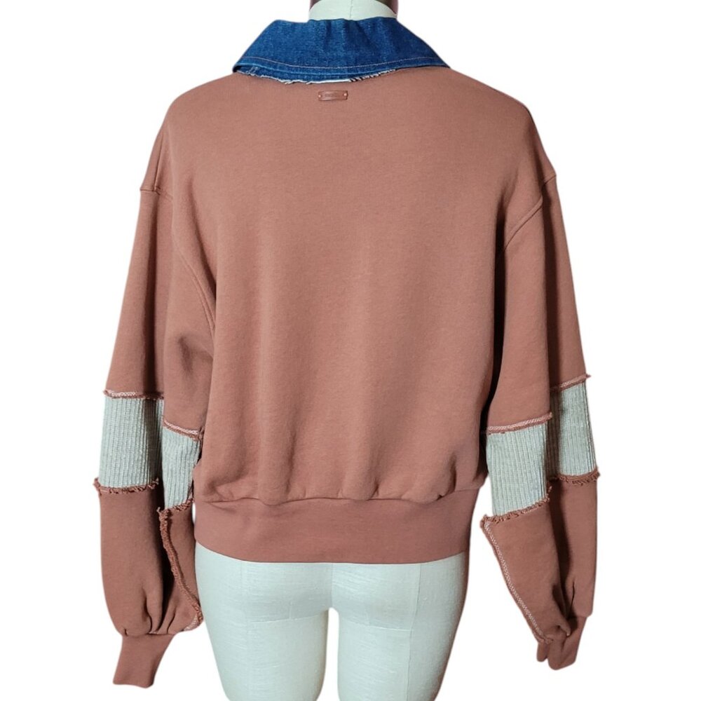 Sessun Jerez Color Block Sweatshirt With Denim Co… - image 5